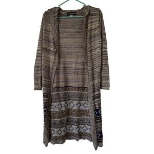 3/$20 A Knitch Above Lightweight Long Sleeve Hooded Knit Cardigan